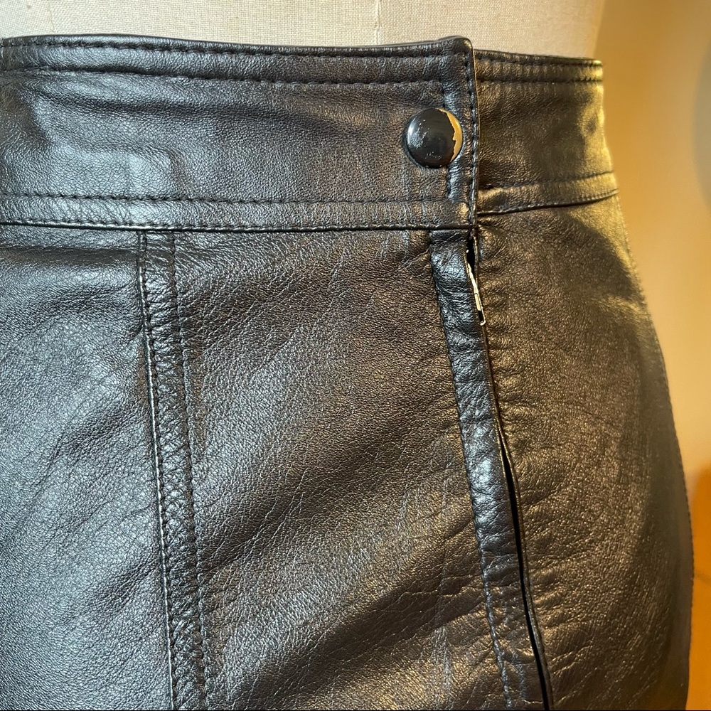 VINTAGE | Leather pencil skirt | size 8 - Picture 5 of 6